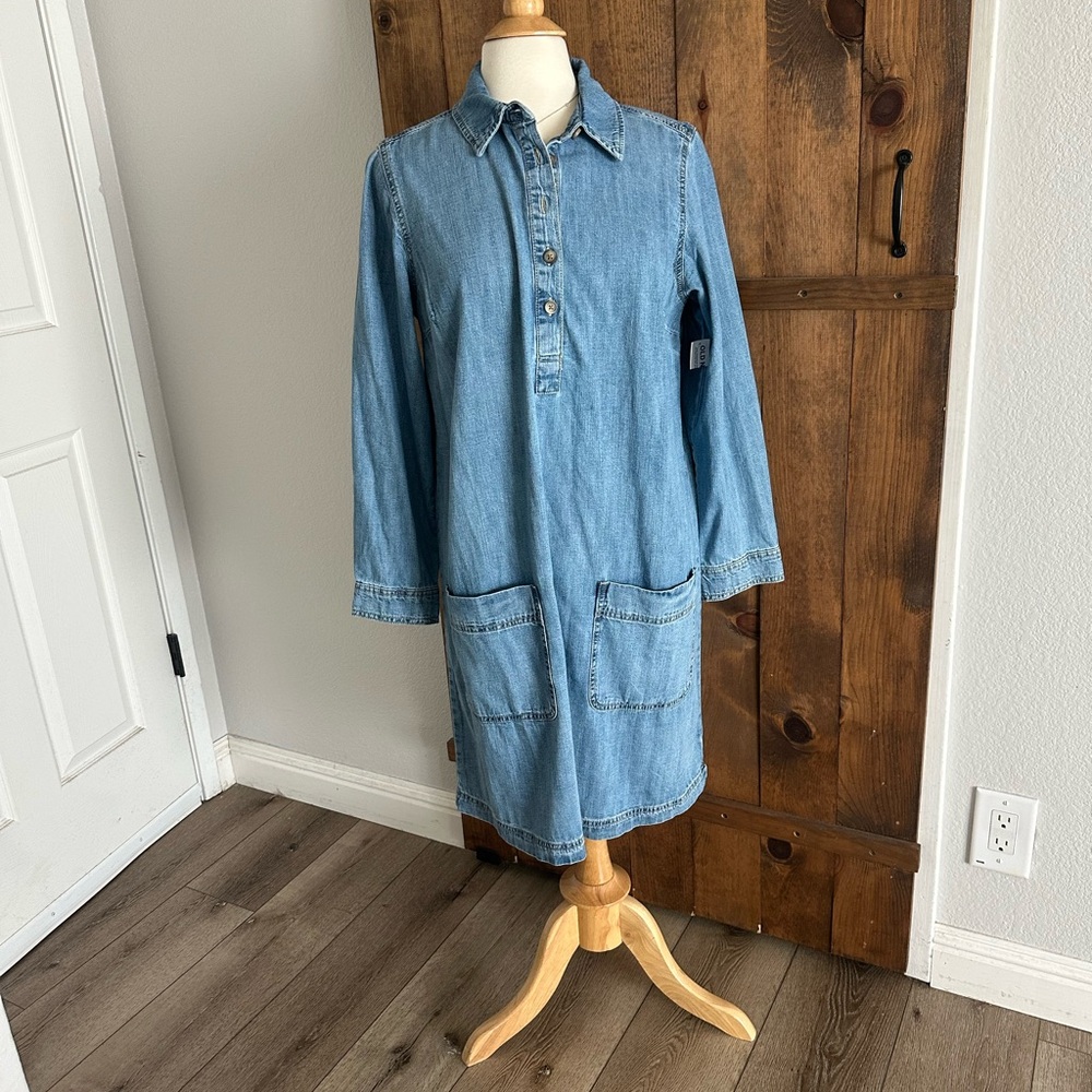 Old Navy Blue Denim Dress Large Tall